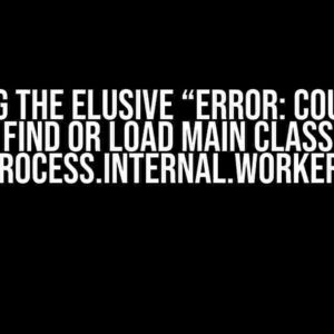 Solving the Elusive “Error: Could not find or load main class worker.org.gradle.process.internal.worker.GradleWorkerMain”